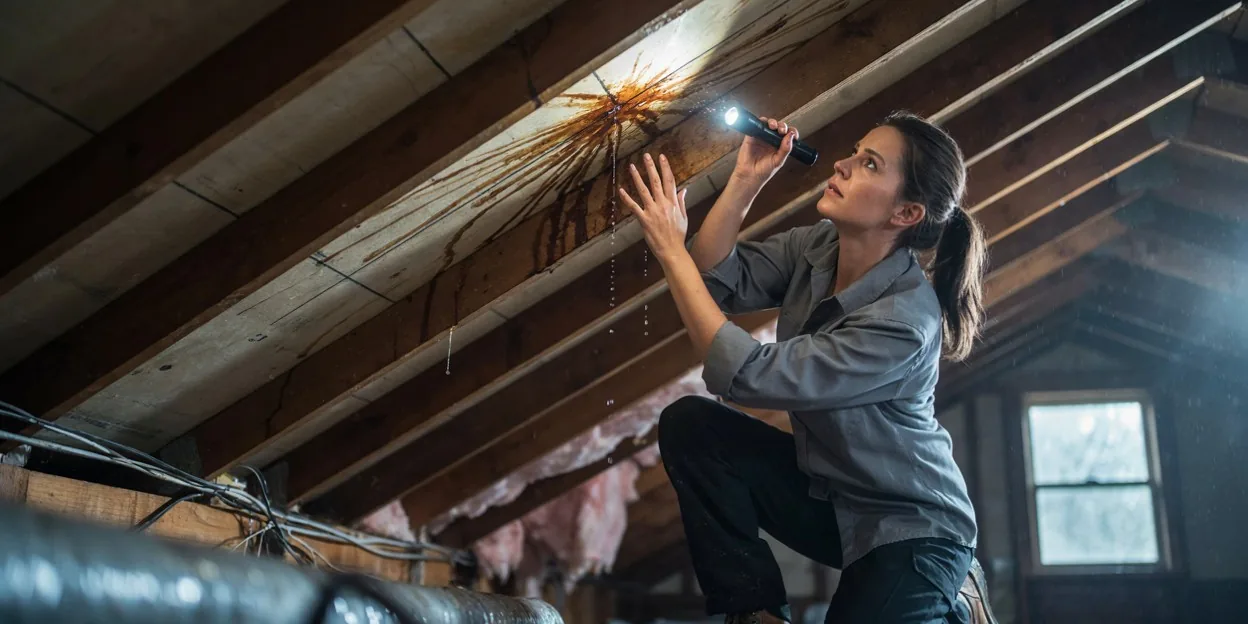 Roof Leak Water Damage in Leander, TX